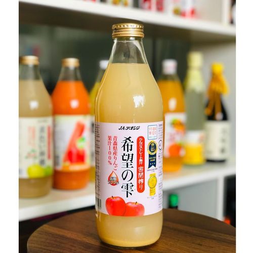 日本进口果汁饮料希望の雫青森苹果汁希望之滴饮料黄色林檎果汁1l